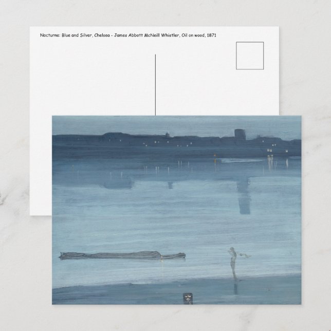 James Whistler - Nocturne: Chelsea Postcard (Front/Back)