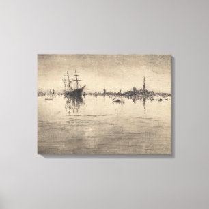 James Whistler - Nocturne, from Venice Canvas Print