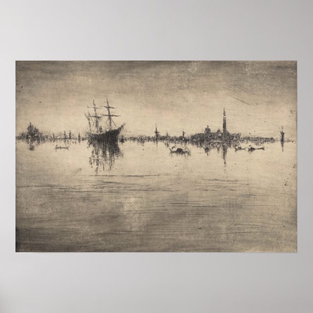 James Whistler - Nocturne, from Venice Poster (Front)