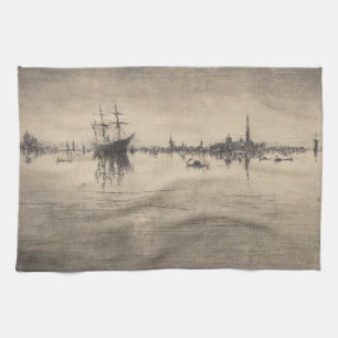 James Whistler - Nocturne, from Venice Tea Towel