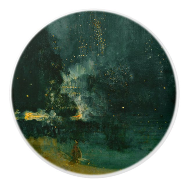 James Whistler - Nocturne in Black and Gold Ceramic Knob (Front)