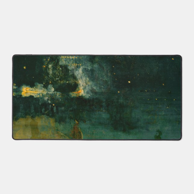 James Whistler - Nocturne in Black and Gold Desk Mat (Front)