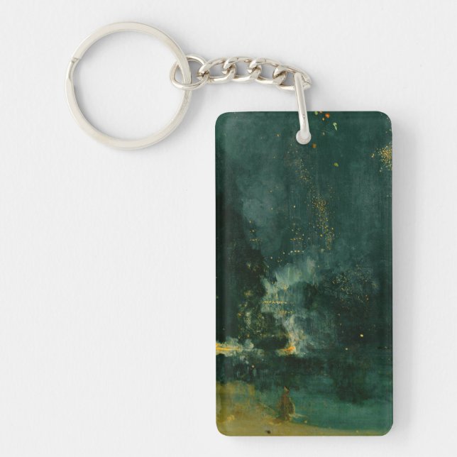 James Whistler - Nocturne in Black and Gold Key Ring (Front)