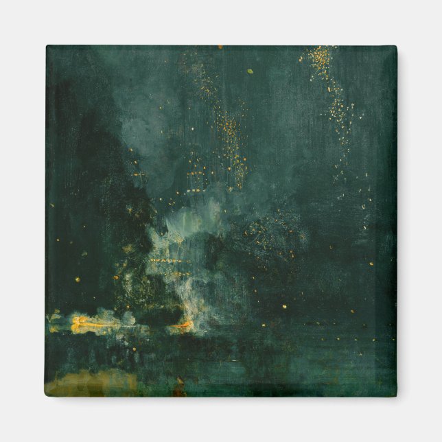 James Whistler - Nocturne in Black and Gold Magnet (Front)