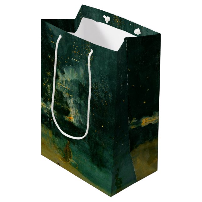 James Whistler - Nocturne in Black and Gold Medium Gift Bag (Front Angled)