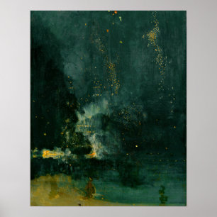 James Whistler - Nocturne in Black and Gold Poster