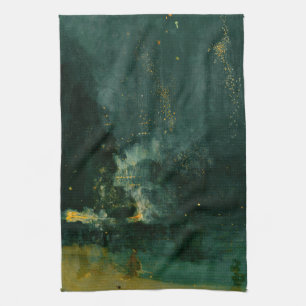 James Whistler - Nocturne in Black and Gold Tea Towel