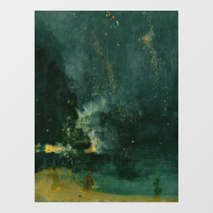 James Whistler - Nocturne in Black and Gold Window Cling