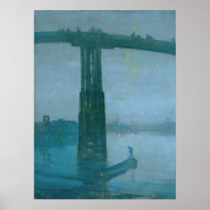 James Whistler - Nocturne, Old Battersea Bridge  Poster