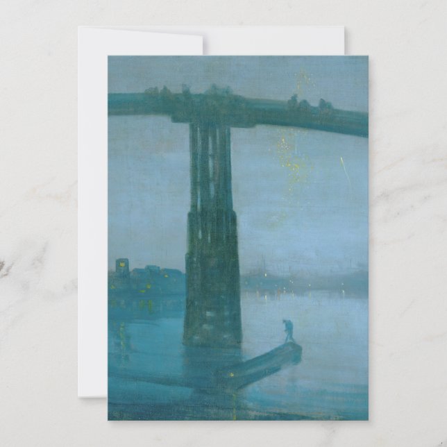 James Whistler - Nocturne, Old Battersea Bridge  Thank You Card (Front)