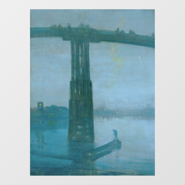 James Whistler - Nocturne, Old Battersea Bridge  Window Cling (Sheet)