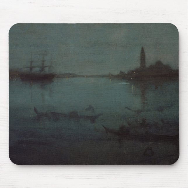 James Whistler - Nocturne: The Lagoon, Venice Mouse Mat (Front)