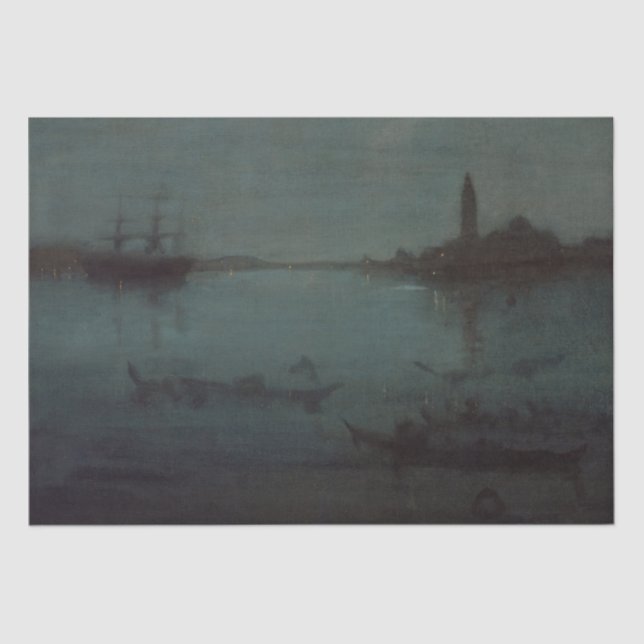 James Whistler - Nocturne: The Lagoon, Venice Tissue Paper (Front)