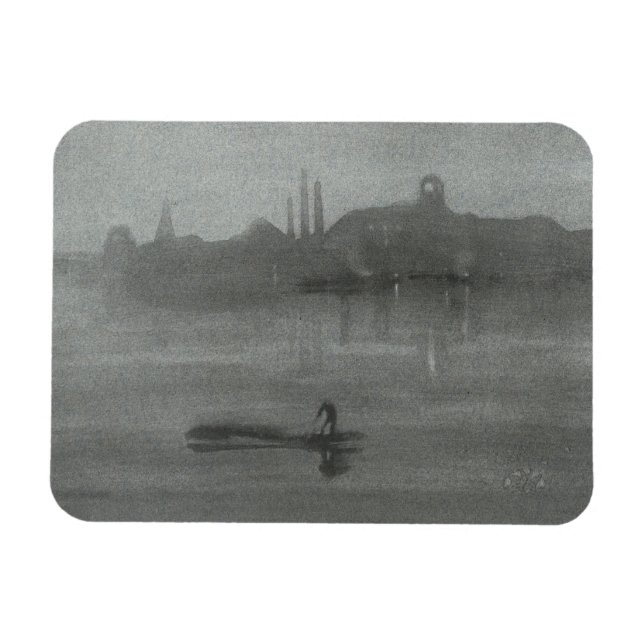James Whistler - Nocturne: The Thames at Battersea Magnet (Horizontal)