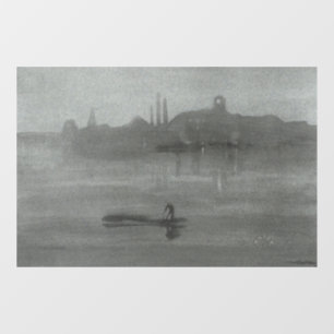 James Whistler - Nocturne: The Thames at Battersea Window Cling