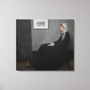 James Whistler - Portrait of the Artist's Mother Canvas Print