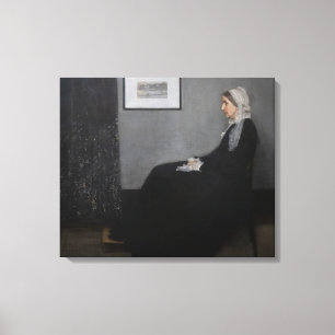 James Whistler - Portrait of the Artist's Mother Canvas Print