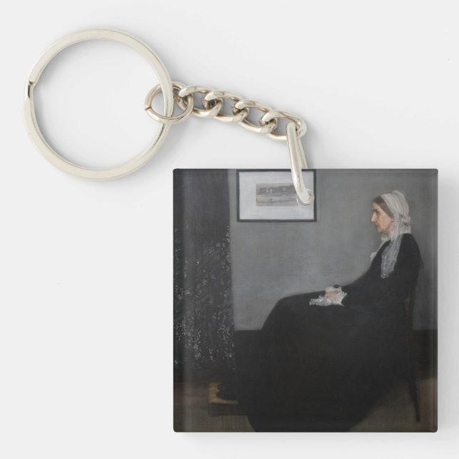 James Whistler - Portrait of the Artist's Mother Key Ring (Front)