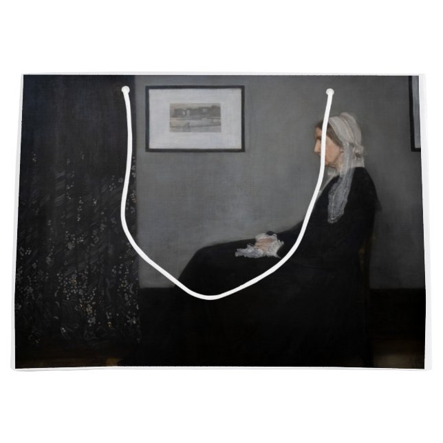 James Whistler - Portrait of the Artist's Mother Large Gift Bag (Front)