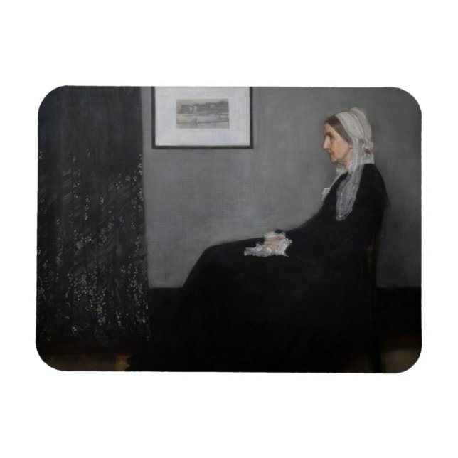James Whistler - Portrait of the Artist's Mother Magnet (Horizontal)