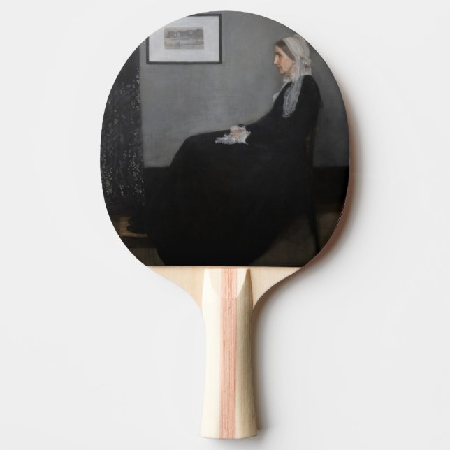 James Whistler - Portrait of the Artist's Mother Ping Pong Paddle (Front)