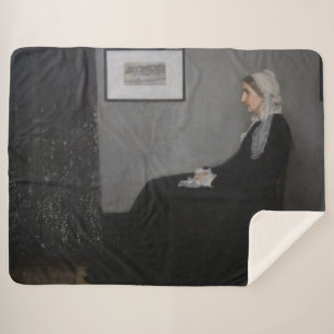 James Whistler - Portrait of the Artist's Mother Sherpa Blanket