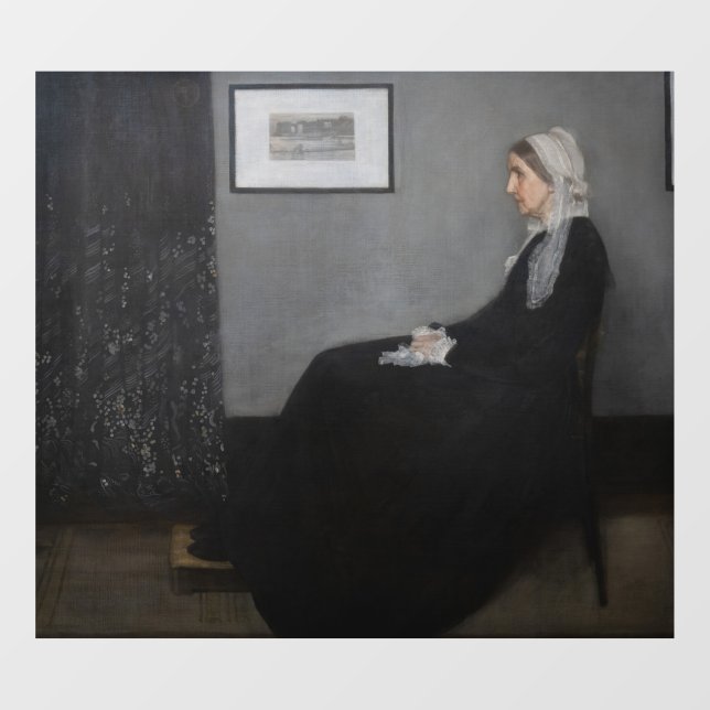 James Whistler - Portrait of the Artist's Mother Window Cling (Sheet)
