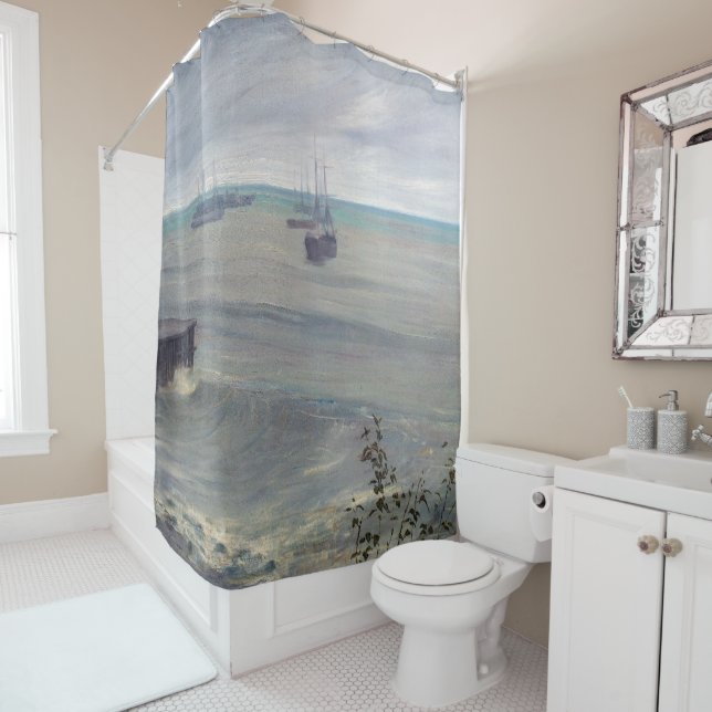James Whistler - Symphony in Grey and Green Shower Curtain (In Situ)