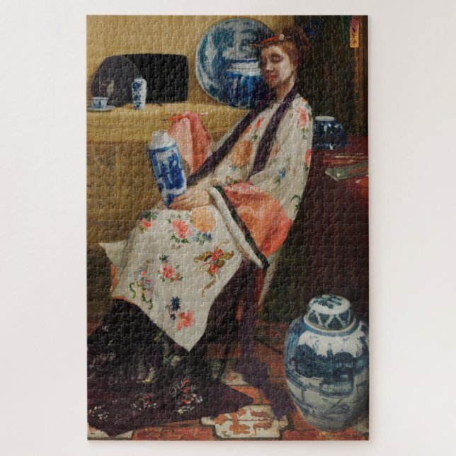 James Whistler - The Lange Leizen of the Six Marks Jigsaw Puzzle (Vertical)