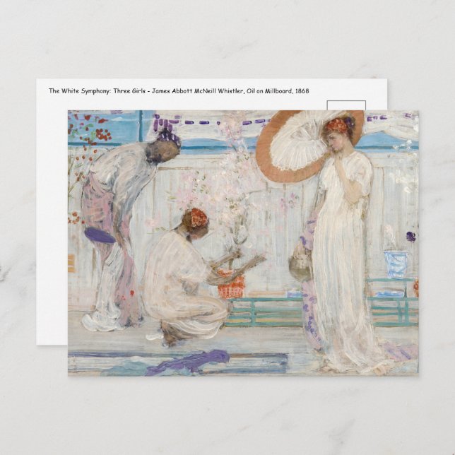 James Whistler - White Symphony, Three Girls Postcard (Front/Back)