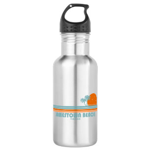 Jamestown Beach Virginia Sun Palm Trees 532 Ml Water Bottle