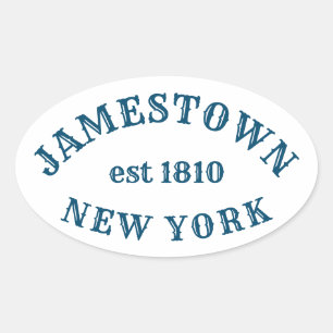 Jamestown, New York Oval Sticker