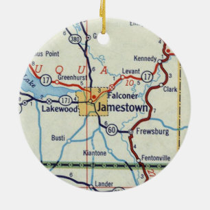 Jamestown NY Ceramic Tree Decoration