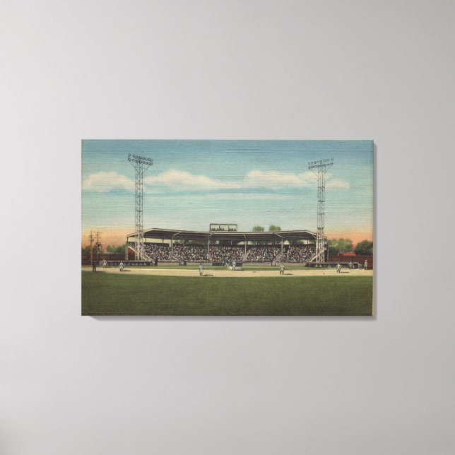 Jamestown, NY - Municipal Baseball Stadium Canvas Print (Front)