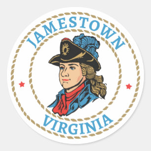 Jamestown Virginia Colonial Classic Round Sticker