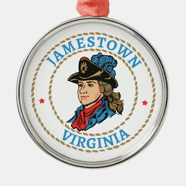 Jamestown Virginia Colonial Metal Tree Decoration (Front)