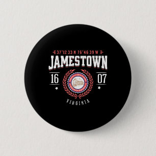 Jamestown Virginia Colony Rustic Souvenir Revoluti 6 Cm Round Badge