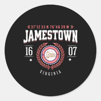 Jamestown Virginia Colony Rustic Souvenir Revoluti Classic Round Sticker