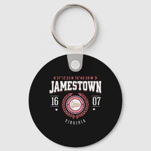 Jamestown Virginia Colony Rustic Souvenir Revoluti Key Ring