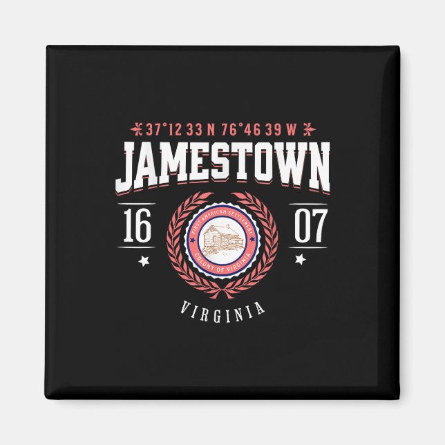 Jamestown Virginia Colony Rustic Souvenir Revoluti Magnet (Front)