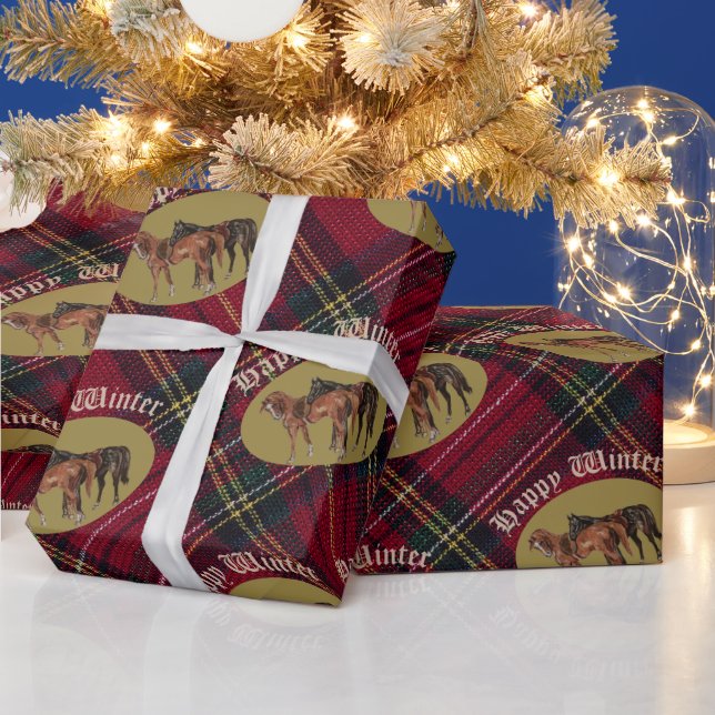 jamie and poppy green plaid wrapping paper (Holidays)