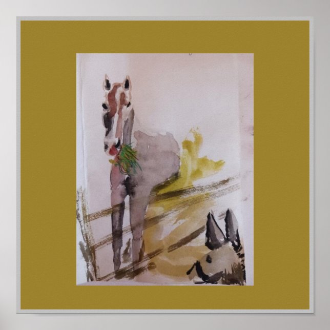 Jamie Baby racehorse mare meets Penelope Poster (Front)