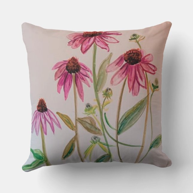 Jamie & cone flowers cushion (Back)