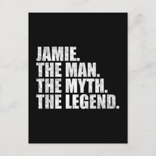 Jamie name, Jamie The Man The Myth The Legend Postcard