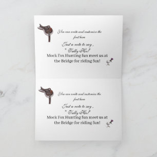 jamie & poppy tartan hunt note card