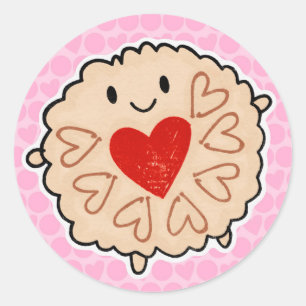 Jammie Dodger Classic Round Sticker