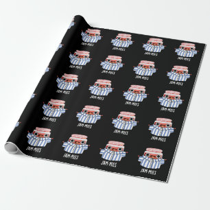 Jammies Funny Pyjama Jam Pun Dark BG Wrapping Paper