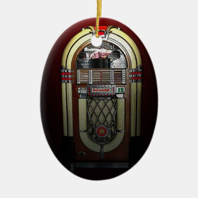 Jammin' Jukebox Christmas Ornament (Front)