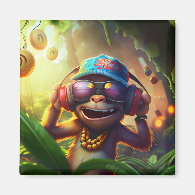 Jammin Monkey Magnet (Front)