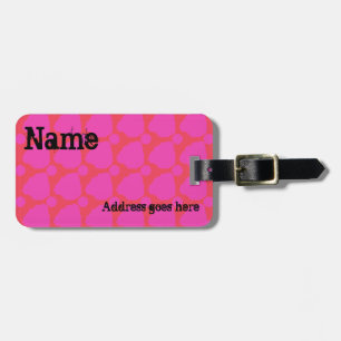 Jammin' Pink and Red Giraffe Spots Luggage Tag